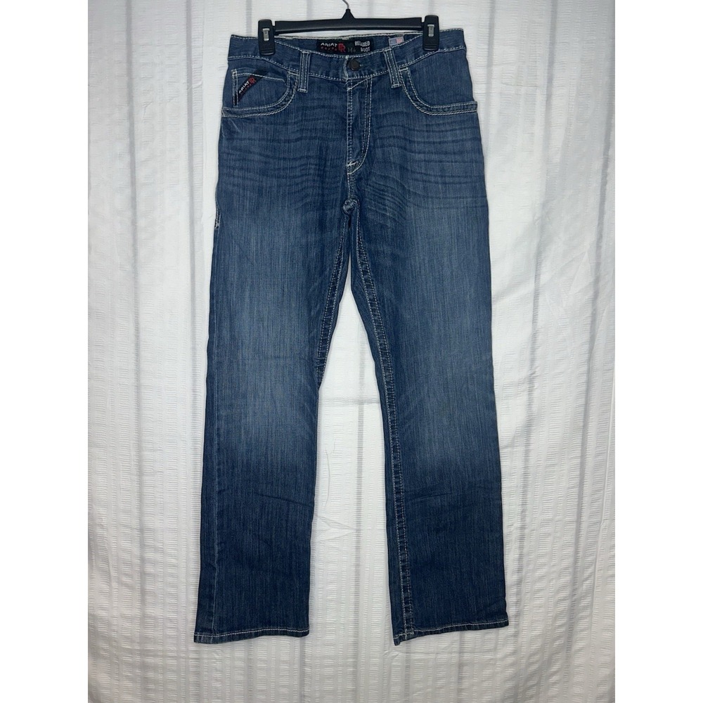 Ariat FR M4 Relaxed Boot Jeans Mens Size 30x32 Western Dark Wash denim 10023467